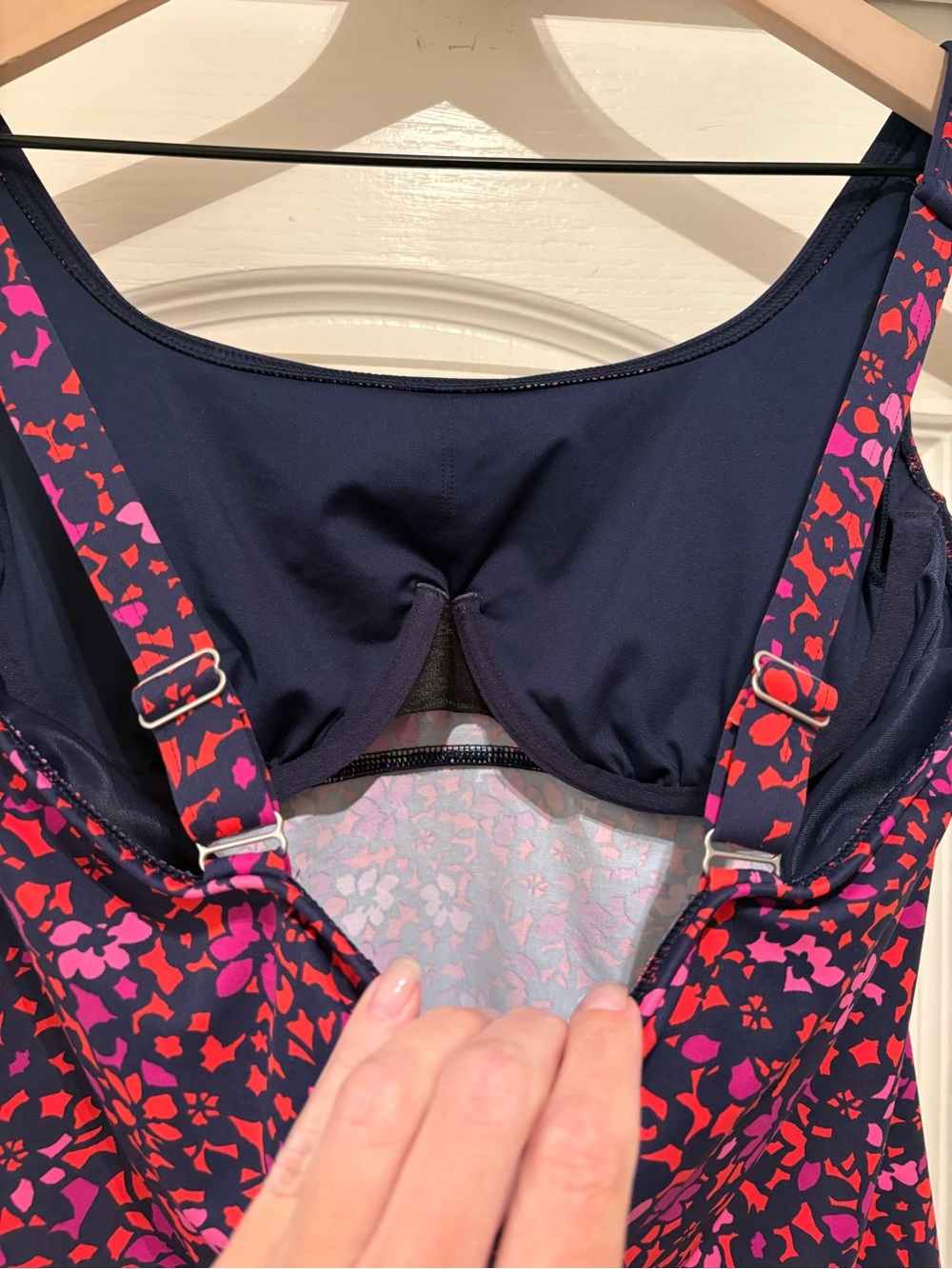 Women’s Lands' End tankini swimsuit top w/underwire support size 14DD - Picture 5 of 6